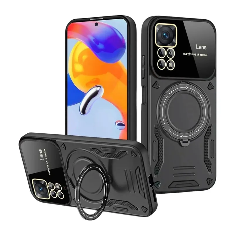 Realme 11 Pro Plus Joy Lens Standlı Kapak - Siyah