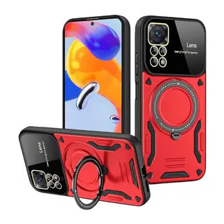 Realme 11 Pro Plus Joy Lens Standlı Kapak - Kırmızı