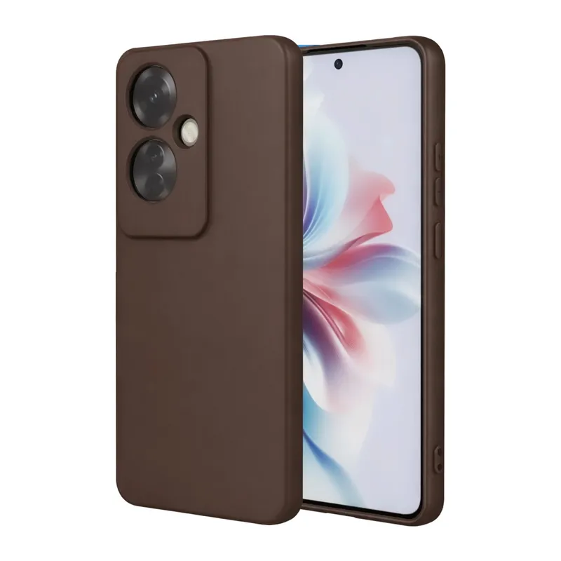 Oppo Reno 11f Kılıf First Silikon - Kahverengi