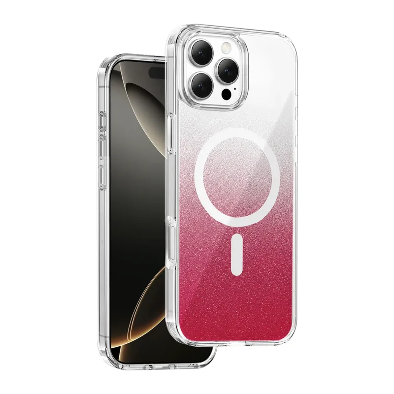 Onegif İphone 16 Pro Max Sora Simli Magsafe Kapak - Kırmızı