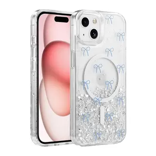 Onegif İphone 14 Misk Simli Magsafe Kapak - Desen 3