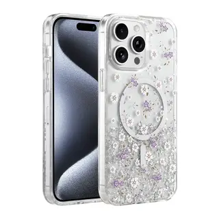 Onegif İphone 14 Pro Max Misk Simli Magsafe Kapak - Desen 2