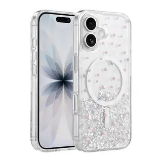 Onegif İphone 16 Misk Simli Magsafe Kapak - Desen 1