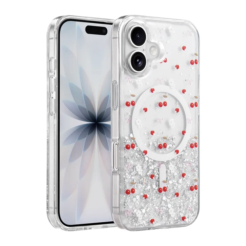Onegif İphone 16 Misk Simli Magsafe Kapak - Desen 5