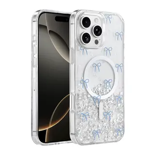 Onegif İphone 16 Pro Max Misk Simli Magsafe Kapak - Desen 3