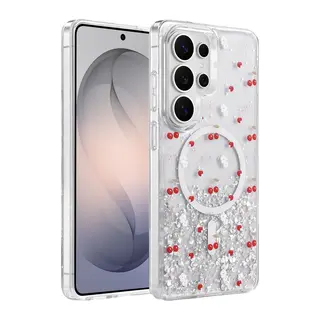Onegif Galaxy S26 Ultra Misk Simli Magsafe Kapak - Desen 5