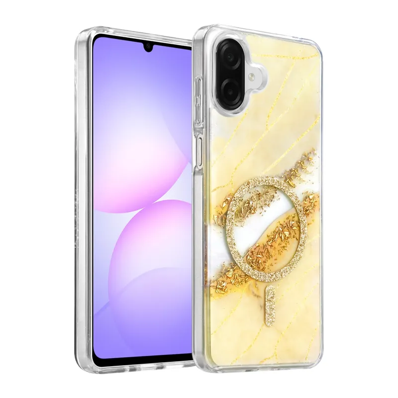 Onegif Galaxy A07 4g Lotus Simli Magsafe Kapak - Gümüş