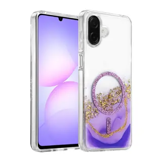 Onegif Galaxy A07 4g Lotus Simli Magsafe Kapak - Mor