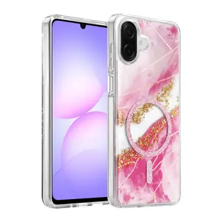 Onegif Galaxy A07 4g Lotus Simli Magsafe Kapak - Pembe