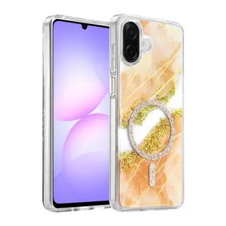Onegif Galaxy A07 4g Lotus Simli Magsafe Kapak - Turuncu