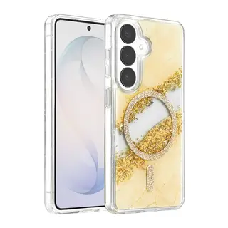 Onegif Galaxy S26 Lotus Simli Magsafe Kapak - Gümüş