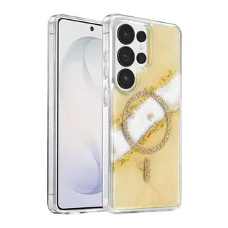 Onegif Galaxy S26 Ultra Lotus Simli Magsafe Kapak - Gümüş