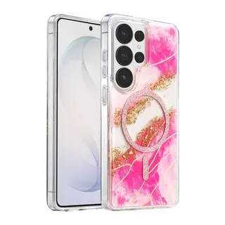 Onegif Galaxy S26 Ultra Lotus Simli Magsafe Kapak - Pembe