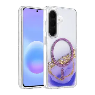 Onegif Galaxy A37 5g Lotus Simli Magsafe Kapak - Mor