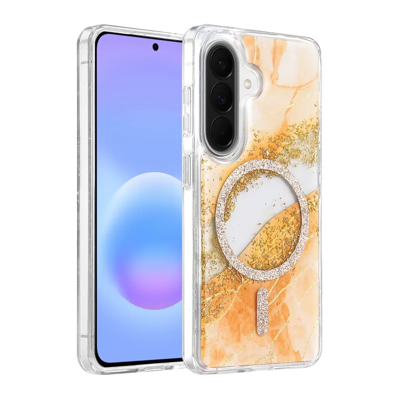 Onegif Galaxy A57 5g Lotus Simli Magsafe Kapak - Turuncu