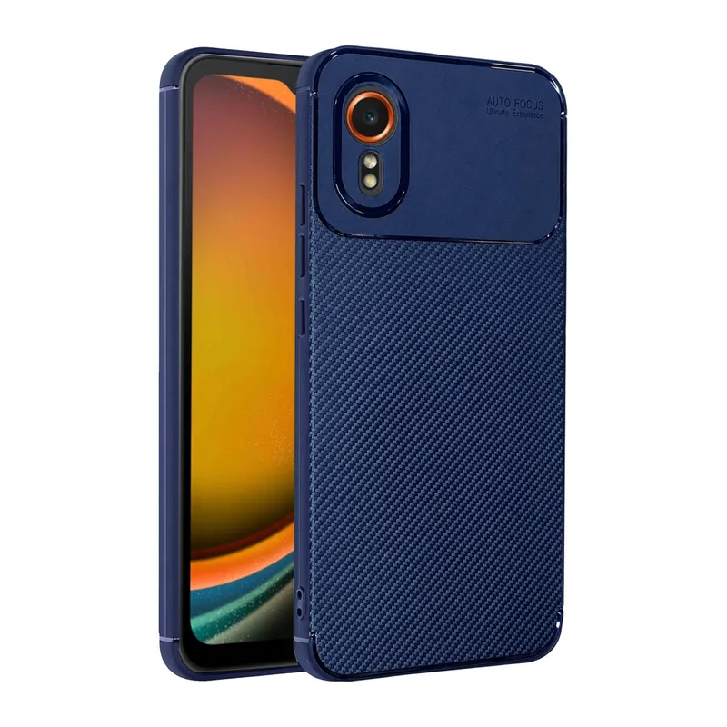 Galaxy Xcover 7 Kılıf Auto Focus Karbon Kapak - Lacivert