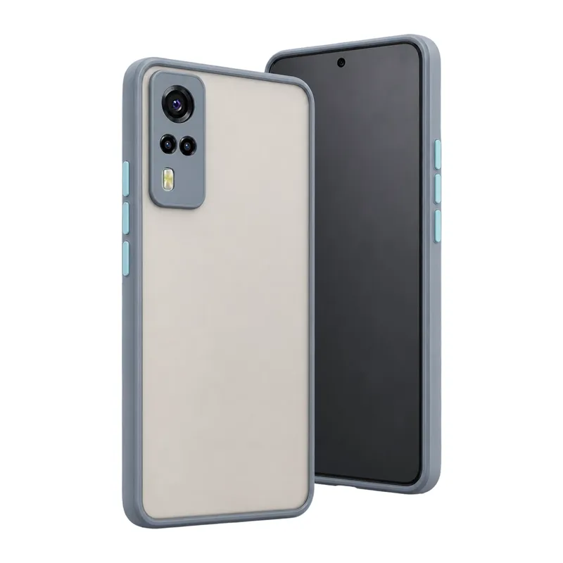 Vivo Y53s Kılıf Montreal Silikon Kapak - Gri