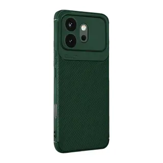 Huawei Honor 600 Auto Focus Karbon Kapak - Koyu Yeşil
