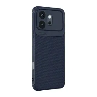 Huawei Honor 600 Auto Focus Karbon Kapak - Lacivert