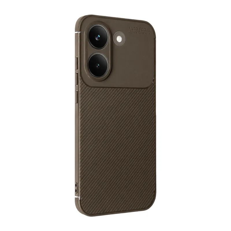 Xiaomi Poco X8 Pro Auto Focus Karbon Kapak - Kahverengi