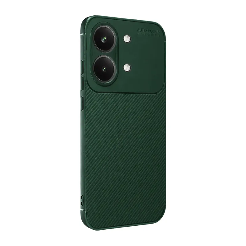 Xiaomi Poco X8 Pro Max Auto Focus Karbon Kapak - Koyu Yeşil