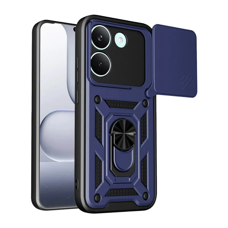 Xiaomi Poco X8 Pro Pars Lens Yüzüklü Silikon - Lacivert
