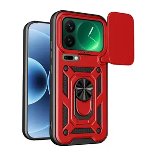 Xiaomi Mi 17 Pro Pars Lens Yüzüklü Silikon - Kırmızı
