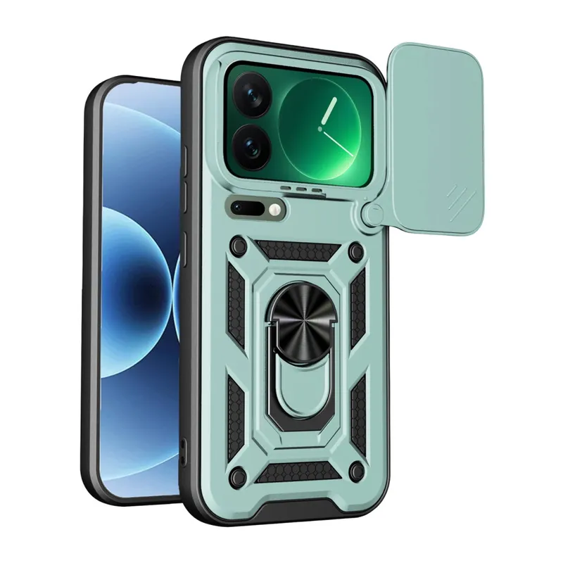 Xiaomi Mi 17 Pro Pars Lens Yüzüklü Silikon - Yeşil