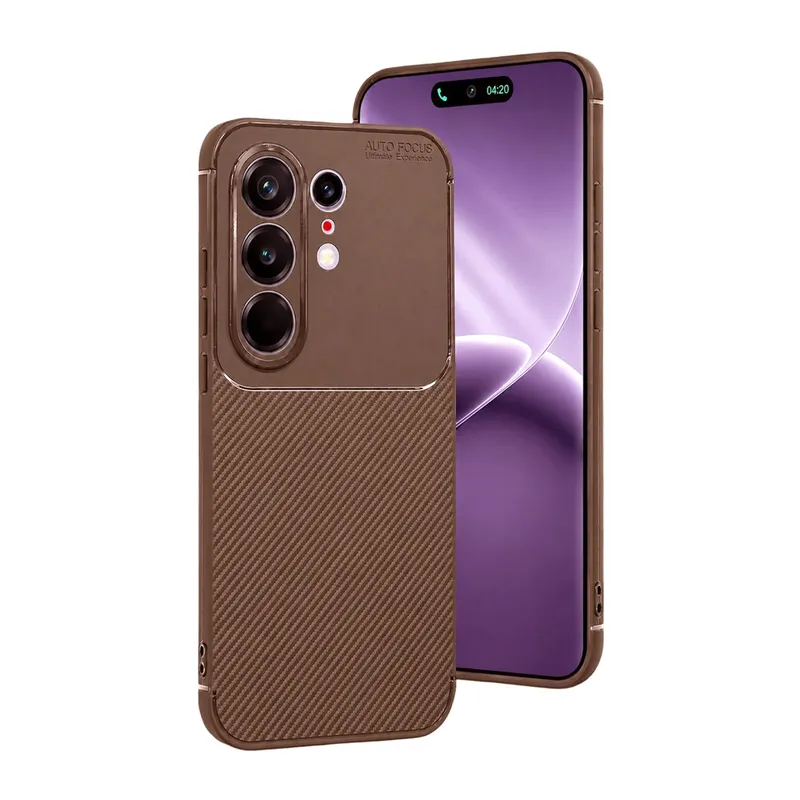 Tecno Camon 50 Pro 5g Auto Focus Karbon Kapak - Kahverengi