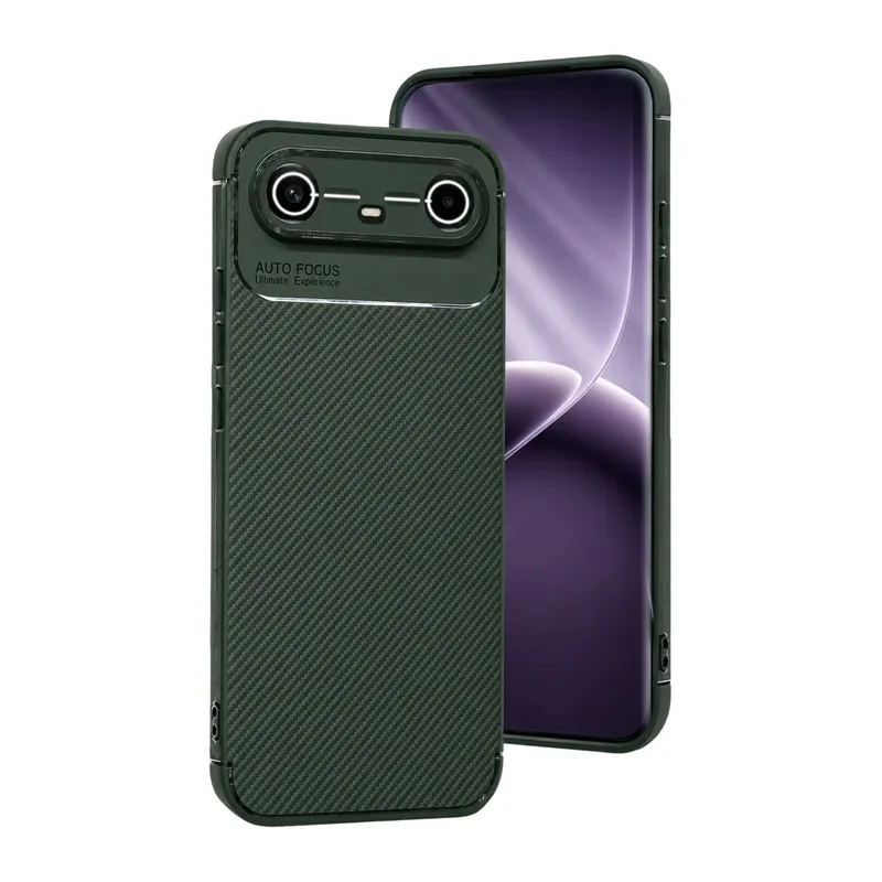 Tecno Spark Slim 5g Auto Focus Karbon Kapak - Koyu Yeşil