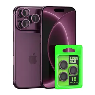 İphone 18 Pro Raze Metal Kamera Lens - Bordo