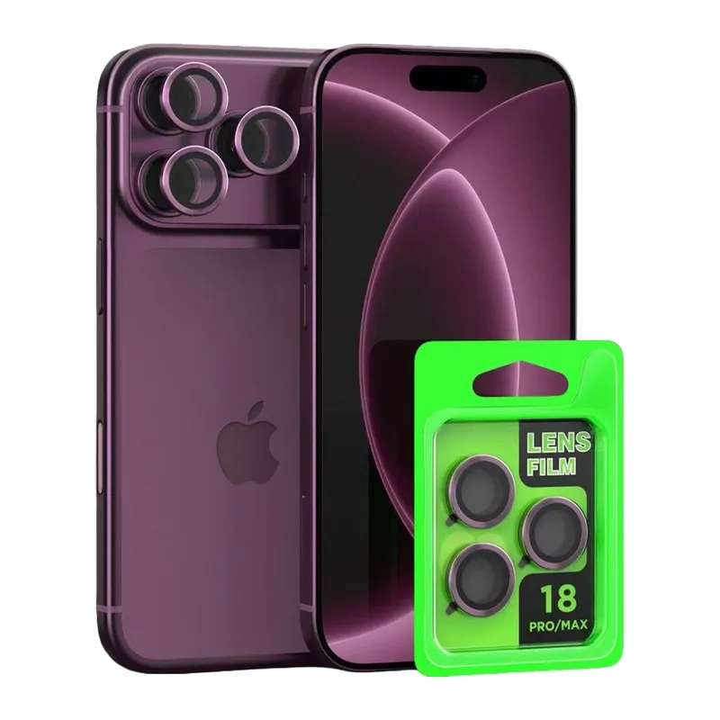 İphone 18 Pro Raze Metal Kamera Lens - Bordo