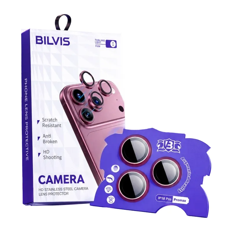 İphone 18 Pro Max Bilvis Titan Kamera Lens - Bordo