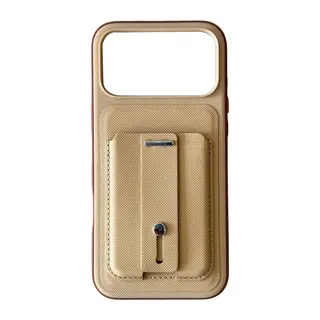 İphone 18 Pro Max/17 Pro Max Latte Kartvizitli Kapak - Bej