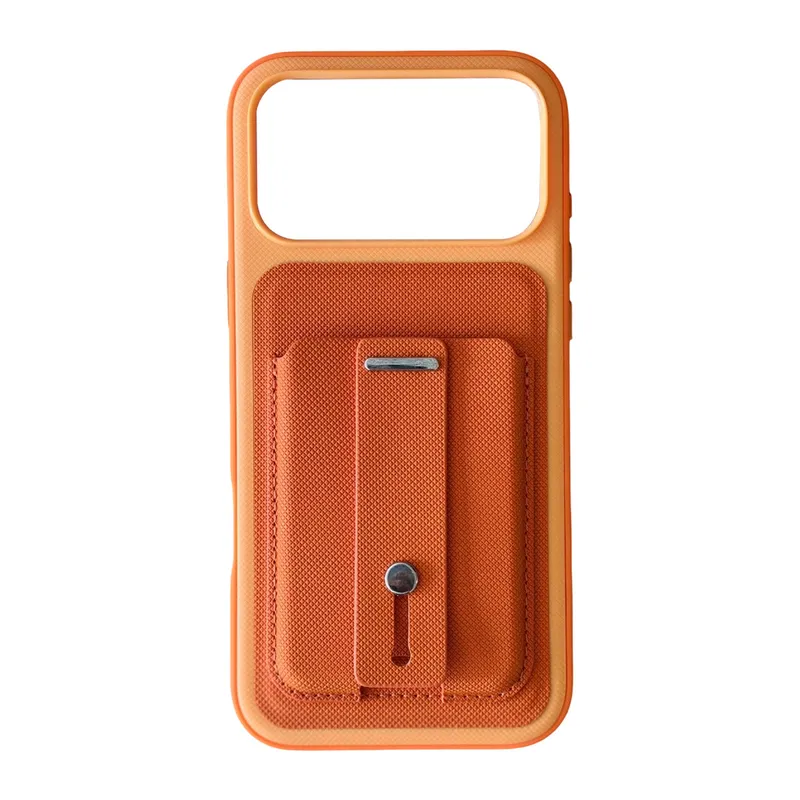 İphone 18 Pro Max/17 Pro Max Latte Kartvizitli Kapak - Turuncu