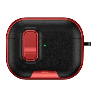 Airpods Pro 3 (3.nesil) Rova Deri Kılıf - Kırmızı