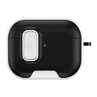 Airpods Pro 3 (3.nesil) Rova Deri Kılıf - Siyah-beyaz