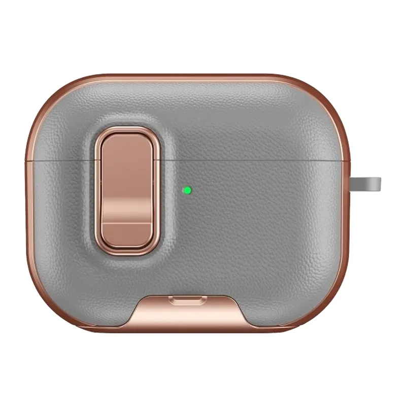 Airpods Pro 3 (3.nesil) Rova Deri Kılıf - Rose Gold