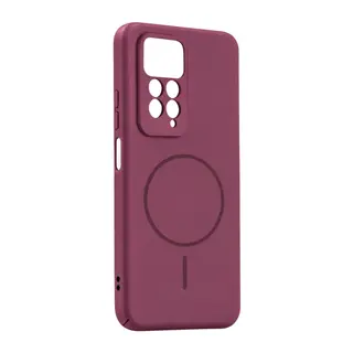 Xiaomi Redmi Note 11 Pro Mika Pc Magsafe Kapak - Bordo