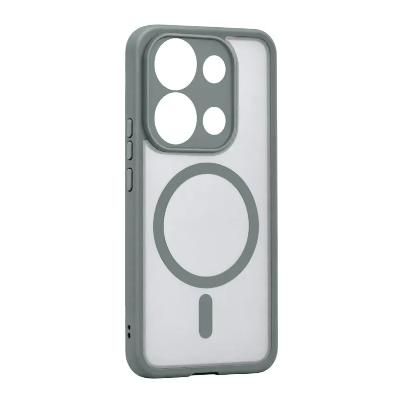Xiaomi Redmi Note 13 4g Loji Magsafe Kapak - Gri