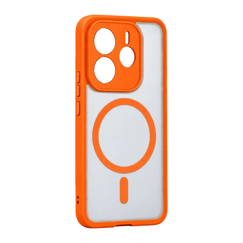 Xiaomi Redmi Note 14 4g Loji Magsafe Kapak - Turuncu