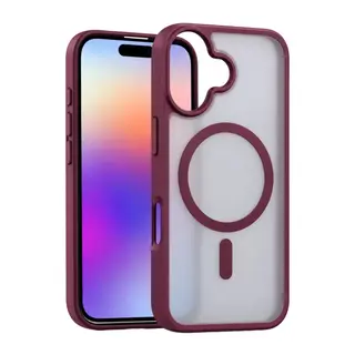 İphone 17 Loji Magsafe Kapak - Bordo