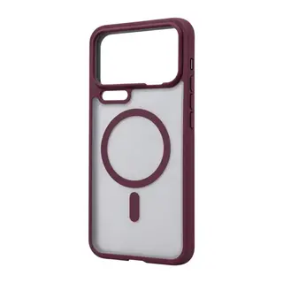 Xiaomi Mi 17 Pro Max Loji Magsafe Kapak - Bordo