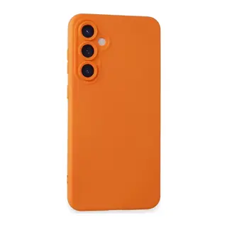 Galaxy S24 Kılıf Nano İçi Kadife Silikon - Turuncu