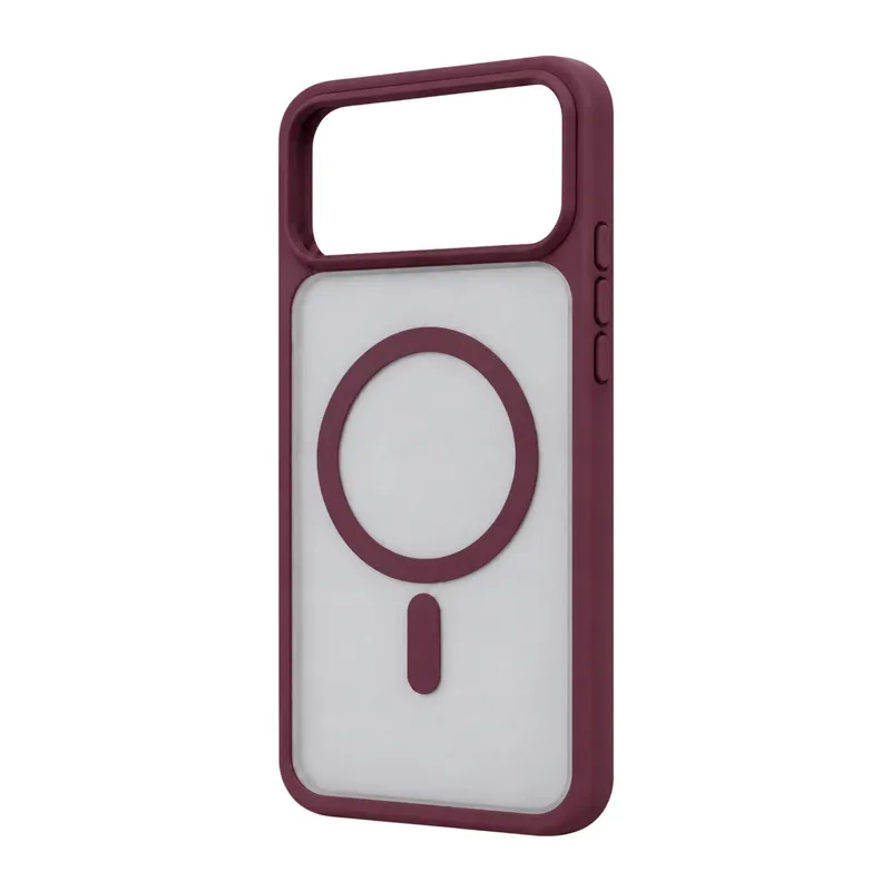 İphone 18 Pro Max Loji Magsafe Kapak - Bordo