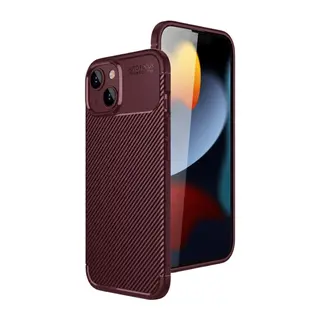 İphone 15 Kılıf Auto Focus Karbon Kapak - Bordo