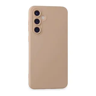 Galaxy S24 Kılıf Nano İçi Kadife Silikon - Pudra