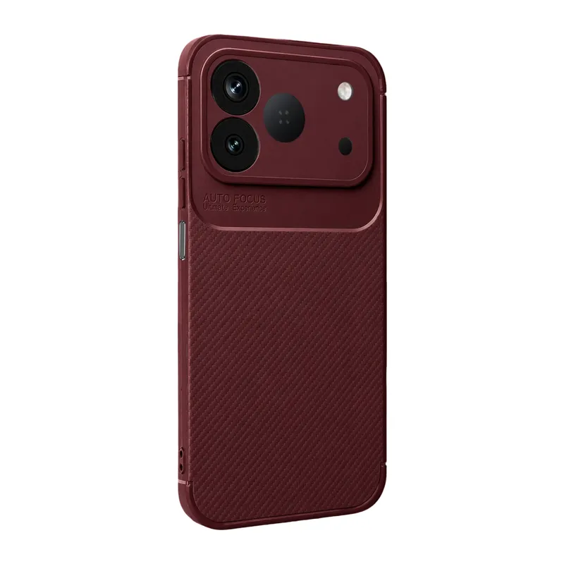 Tecno Spark 50 4g Auto Focus Karbon Kapak - Bordo