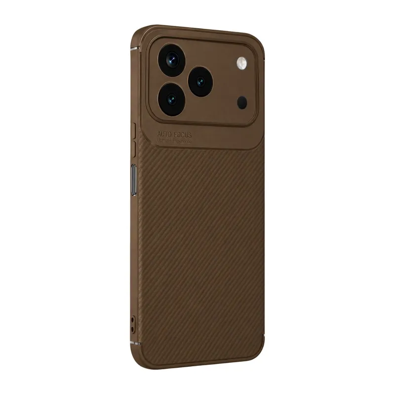 Tecno Spark 50 4g Auto Focus Karbon Kapak - Kahverengi
