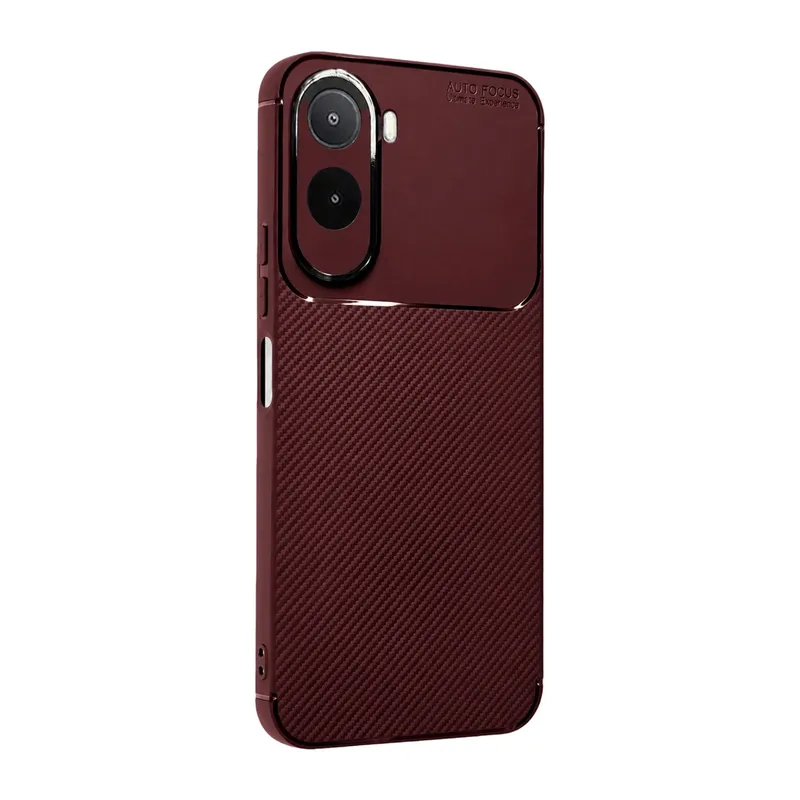 Xiaomi Redmi A7 Pro Auto Focus Karbon Kapak - Bordo